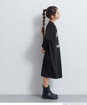 セール★1690円→990円 裏毛スリットプリントワンピース キッズ メール便不可