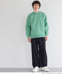 セール★1990円→990円 ポリウーリークルーネックニット メンズ レディース メール便不可