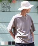 セール★1690円→550円 Tシャツ メンズ カットソー テールカット イージーケア 半袖 オーバーサイズ クルーネック 薄手 接触冷感 吸水速乾 メール便可 24ss coca コカ